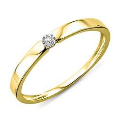 Miore Ring Damen Solitär Verlobungsring Gelbgold 9 Karat / 375 Gold Diamant Brilliant 0.05 ct von MIORE