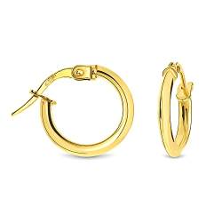 Miore Schmuck für Damen, klassische Kreolen, rund, 14 Karat Gelbgold, 585 Gold, Gold von MIORE