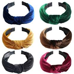 6Pcs Frauen Stirnband gekreuzt geknotet Wide-brimmed Haarbänder Mode kleine Blumen Stirnband Haarschmuck für Frauen und Mädchen (hairband_6jingsirong) von MIQIQAO