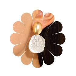 Boho Goldene Perlen Ohrstecker Ohrringe Unregelmäßige Geometrische Muschel Tropfen Ohrringe Baumeln Muschel Ohrstecker Ohrringe für Frauen Mädchen von MIQIQAO