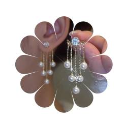 Diamant-Perlen-Tropfen-Ohrringe, weiße große Perlen-Ohrstecker, Harz-Perlen-Ohrringe, Braut-Perlen-Ohrringe, Perlen-Hochzeits-Ohrringe, Schmuck für Frauen und Mädchen von MIQIQAO