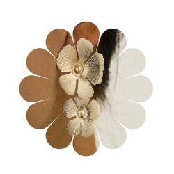 Goldene große Blumen-Ohrringe, zarte Blumen-Tropfen für Frauen und Mädchen von MIQIQAO