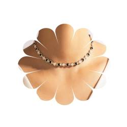 MIQIQAO Vintage bunte Perle Perlen Choker Halskette Gold Perlen Anhänger Choker Halskette Kette Schmuck für Frauen und Mädchen (BeadedHeartA) von MIQIQAO
