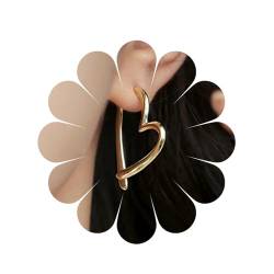 Schwarze Herz-Huggie-Ohrringe, Herz-Kristall-Ohrringe, baumelnde Herz-Ohrringe, Schmuck für Frauen und Mädchen, Geschenke von MIQIQAO