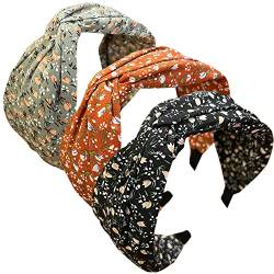 Stirnbänder für Frauen Alice Bands Mixed Printed Fabric Hair Band Erwachsene Frauen Haarbänder Mode Stirnbänder Knoten Haar Zubehör (hairband_3JpanFlower) von MIQIQAO