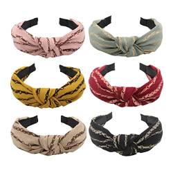 Stirnbänder für Frauen Alice Bands Mixed Printed Fabric Hair Band Erwachsene Frauen Haarbänder Mode Stirnbänder Knoten Haar Zubehör (hairband_6tiaowen) von MIQIQAO