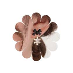 Vintage-Ohrringe mit schwarzer Fliege, goldene Schneeflocken-Ohrringe für Frauen und Mädchen von MIQIQAO