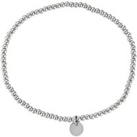 MIRROSI Edelstahlarmband Damen Armband vergoldet Kugelkette 17cm mit Gummizug, vergoldet finisch von MIRROSI