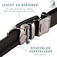 MIRROSI Ledergürtel Herren Automatik Breit 38mm, Kürzbar aus Leder Business Anzug Hochwertige Verarbeitung Perfektes Geschenk für Männer von MIRROSI