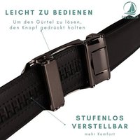 MIRROSI Ledergürtel Herren Automatik Breit 38mm, Kürzbar aus Leder Business Anzug Hochwertige Verarbeitung Perfektes Geschenk für Männer von MIRROSI