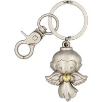 MIRROSI Schlüsselanhänger Schutzengel Engel "Elsa" mit Herzchen (Glückbringer aus Metall), mit praktischem Karabinerhaken von MIRROSI