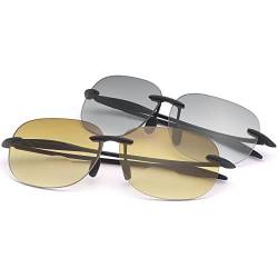 2 Paar randlose Bifokal-Lesebrille UV400-Schutz Sport Outdoor Unisex Sonnenleser Blaulichtblockierende Brille für Männer Frauen Fahrsicherheitsbrille Getönte Brillengläser Brillen 1.0 von MIRYEA