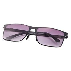 Damen Herren Voll getönt Lesebrille Gläsern mit Federscharniere in Sonnenschützt Gläsern Sonnen-Leser UV400 Schutz Blaulichtfilter Brille Fahrsicherheitsbrillen Lese Sonnenbrille - Keine Bifokale von MIRYEA