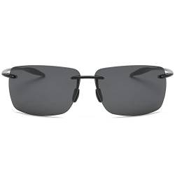 Polarisierte Sport-Sonnenbrille für Männer und Frauen Fahren Radfahren Laufen Angeln Golf 100% UV-Schutz Randlose Sonnenbrille Mode Unisex Shades Retro-Brille Anti-Glare Classic Mirror Lens Eyewear von MIRYEA