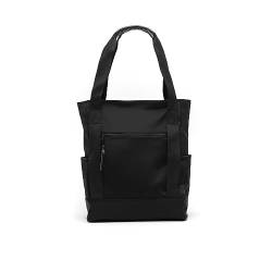 MISAKO DOMICO Großer Nylon-Rucksack für Laptops (13,3 Zoll) mit Handgriff - Freizeitrucksack für Damen - Eleganter Alltags-Rucksacktasche Domico Schwarz 38 X 28 X 12 cm von MISAKO