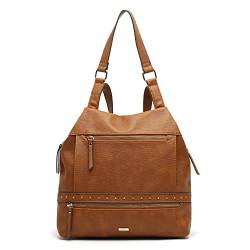 MISAKO ENGRI BACKPACK- Diebstahlsicherer Rucksack für Damen - 28X30X11 CM - Braun - Modischer Rucksack für Damen - 28X30X11CM - Braun von MISAKO