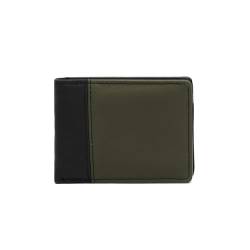 MISAKO Kronos Herren-Geldbörse aus Nylon - Elegante Herren-Brieftasche aus Kunstleder Kronos Schwarz 8 X 11 X 2 cm von MISAKO