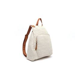 MISAKO Kursi Anti-Diebstahl-Rucksack aus Stoff - Modische Damen-Anti-Diebstahl-Rucksacktasche - Kleiner, geräumiger Freizeitrucksack Kursi Natürlich 41 X 32 X 12 cm von MISAKO