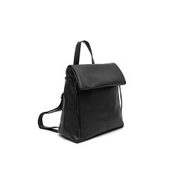 MISAKO LIBA Großer Rucksack mit Klappe - Freizeitrucksack für Damen - Eleganter Alltags-Rucksacktasche Liba Schwarz 30 X 29 X 14 cm von MISAKO