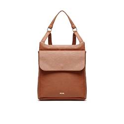 MISAKO OSCA Diebstahlsicherer Rucksack - Anti-Diebstahl-Rucksack - Kleiner und geräumiger Damen-Casual-Rucksack Osca Kamel 36 X 33 X 10 cm von MISAKO