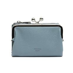 MISAKO Peace mittlere Geldbörse - Mittelgroße Damen-Geldbörse - Geräumige, modische, robuste Brieftasche Peace Blau 9 X 15 X 3 cm von MISAKO