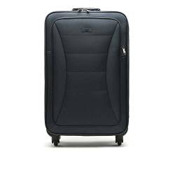 MISAKO Reisekoffer aus Stoff Große Koffer Leslie Blau Unisex - Halbstarrer, weicher, eleganter Koffer - 77 X 46 X 26 cm von MISAKO