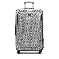 MISAKO Reisekoffer aus Stoff Große Koffer mina Schwarz Unisex - Halbstarrer, weicher, eleganter Koffer - 77 X 46 X 26 cm von MISAKO