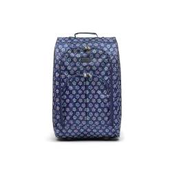 MISAKO Reisekoffer aus Stoff Handgepäck Blum Blau Unisex - Halbstarrer, weicher, eleganter Koffer - 54 X 33 X 20 cm von MISAKO