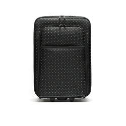 MISAKO Reisekoffer aus Stoff Handgepäck estri Schwarz Unisex - Halbstarrer, weicher, eleganter Koffer - 50 X 35 X 19 cm von MISAKO