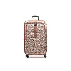 MISAKO Reisekoffer aus Stoff Mittelgroße Koffer CROS Beige Unisex - Halbstarrer, weicher, eleganter Koffer - 67 X 42 X 23 cm von MISAKO