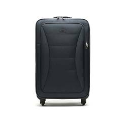 MISAKO Reisekoffer aus Stoff Mittelgroße Koffer Leslie Blau Unisex - Halbstarrer, weicher, eleganter Koffer - 67 X 42 X 23 cm von MISAKO