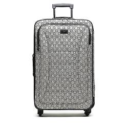 MISAKO Reisekoffer aus Stoff Mittelgroße Koffer mina Schwarz Unisex - Halbstarrer, weicher, eleganter Koffer - 67 X 42 X 23 cm von MISAKO