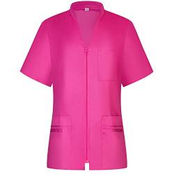 MISEMIYA - Arbeitskleidung Frau Kurze ÄRMEL UNIFORM KLINIK Krankenhaus Reinigung TIERARZT Gesundheit GASTGEWERBE -712 - Large, Pink von MISEMIYA