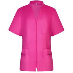 MISEMIYA - Arbeitskleidung Frau Kurze ÄRMEL UNIFORM KLINIK Krankenhaus Reinigung TIERARZT Gesundheit GASTGEWERBE -712 - Medium, Pink von MISEMIYA