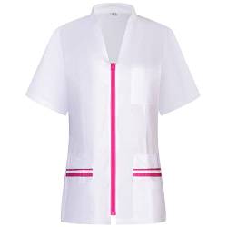 MISEMIYA - Arbeitskleidung Frau Kurze ÄRMEL UNIFORM KLINIK Krankenhaus Reinigung TIERARZT Gesundheit GASTGEWERBE -712 - XX-Large, Rosa 22 von MISEMIYA