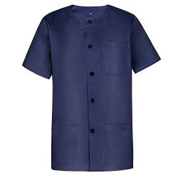 MISEMIYA - Arbeitskleidung Herr Rundhals Kurze ÄRMEL UNIFORM KLINIK Krankenhaus Reinigung TIERARZT Gesundheit GASTGEWERBE Ref.832 - XX-Large, Marineblau von MISEMIYA