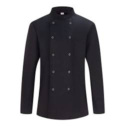 MISEMIYA - Herren Kochjacke - Herren Kochjacke - Hospitality Uniform 682 - Medium, Kochjacke 682 - Schwarz von MISEMIYA