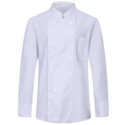 MISEMIYA Herren Men's Chef Jacket Kochjacke 842-842B, 842-Weiß, 4XL von MISEMIYA