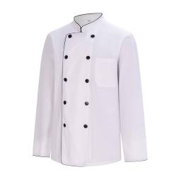 MISEMIYA Herren Men's Chef Jacket Kochjacke 842-842B, 842b-Weiß, 4XL von MISEMIYA