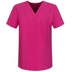 MISEMIYA - Medizinische Uniformen Unisex Top Krankenschwester Krankenhaus Berufskleidung BZ-6801 - Small, Fucisa 68 von MISEMIYA