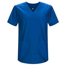 MISEMIYA - Medizinische Uniformen Unisex Top Krankenschwester Krankenhaus Berufskleidung - Large, Azul 37 von MISEMIYA