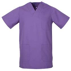 MISEMIYA - Medizinische Uniformen Unisex Top Krankenschwester Krankenhaus Berufskleidung - X-Large, Flieder von MISEMIYA