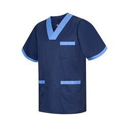 MISEMIYA - Medizinische Uniformen Unisex Top Krankenschwester Krankenhaus Berufskleidung - X-Small, Azul 8171-8 von MISEMIYA