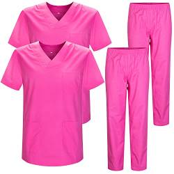 MISEMIYA - Pack * 2 Pcs - Unisex-Schrubb-Set - Medizinische Uniform mit Oberteil und Hose ref.2-8178 - 3XL, Rosa 22 von MISEMIYA