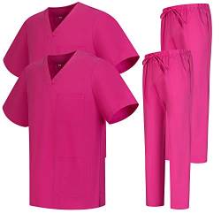 MISEMIYA - Pack * 2 Pcs - Unisex-Schrubb-Set - Medizinische Uniform mit Oberteil und Hose ref.2-8178 - X-Small, Fucisa 68 von MISEMIYA