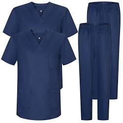 MISEMIYA - Pack * 2 Pcs - Unisex-Schrubb-Set - Medizinische Uniform mit Oberteil und Hose ref.2-8178 - XX-Large, Marineblau 22 von MISEMIYA