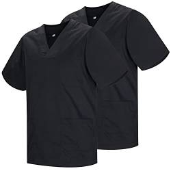 MISEMIYA - Packung 2 STK. - SANITÄRE CASACA Unisex SANITÄRE Uniformen SANITÄRE UNIFORM MEDIZINISCHE UNIFORM - Ref. 817 * 2-3XL, Schwarz 21 von MISEMIYA