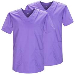 MISEMIYA - Packung 2 STK. - SANITÄRE CASACA Unisex SANITÄRE Uniformen SANITÄRE UNIFORM MEDIZINISCHE UNIFORM - Ref. 817 * 2-5XL, Flieder 21 von MISEMIYA