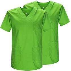 MISEMIYA - Packung 2 STK. - SANITÄRE CASACA Unisex SANITÄRE Uniformen SANITÄRE UNIFORM MEDIZINISCHE UNIFORM - Ref. 817 * 2 - Medium, Apfelgrün 21 von MISEMIYA