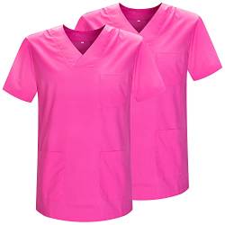 MISEMIYA - Packung 2 STK. - SANITÄRE CASACA Unisex SANITÄRE Uniformen SANITÄRE UNIFORM MEDIZINISCHE UNIFORM - Ref. 817 * 2 - X-Large, Fuchsia 21 von MISEMIYA